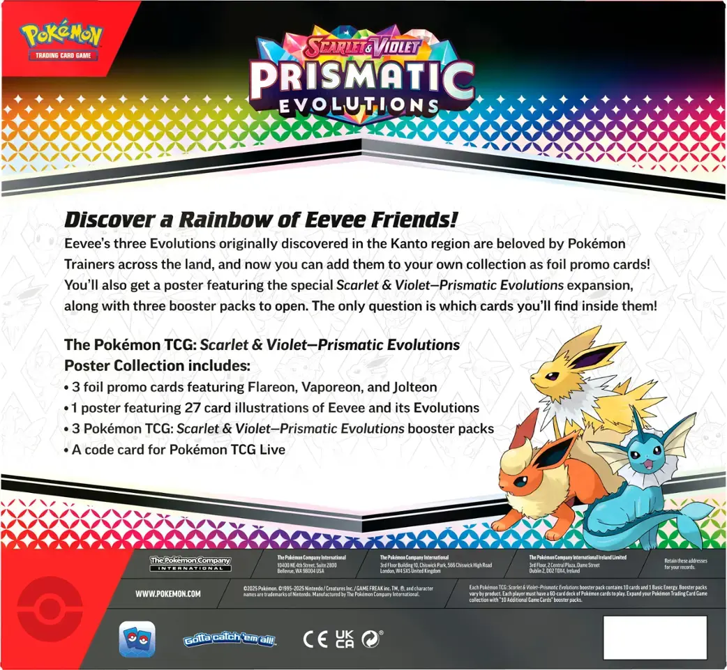 Pokémon Prismatic Evolutions Poster Collection