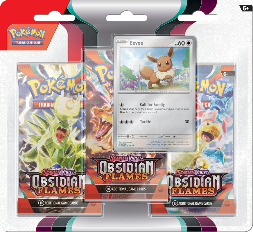 Pokémon Obsidian Flames 3PK Blister