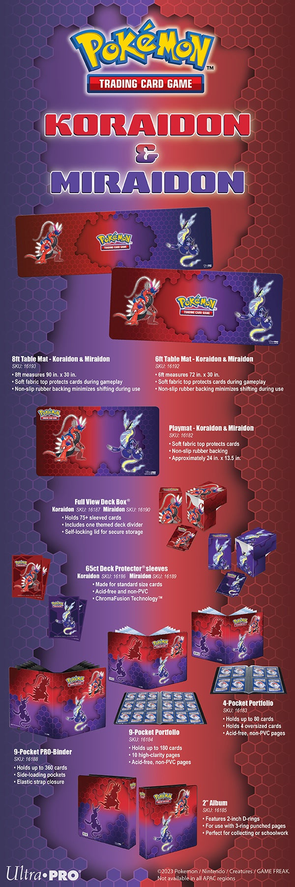 UP PLAYMAT POKEMON KORAIDON/MIRAIDON